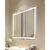 StarTech.com Miroir de salle de bain LED miroir cosmétique avec 3 couleurs, montage mural, 70x100cm - miroir éclairé pour salle de bain et cosmétique