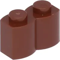 LEGO 1x2 Pallisade - 250 pièces rouge-brun