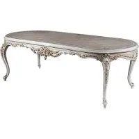 Casa Padrino Luxe Table de salle à manger baroque Beige / Blanc / Or 247 x 110 x H. 80 cm - Table de salle à manger ovale en bois massif - Meubles de salle à manger baroques - Nobles et somptueux