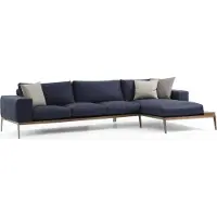 AEA Ecksofa L-Form Sofa Wohnzimmer Grau Modern Stoff Sofas Sitzer Design