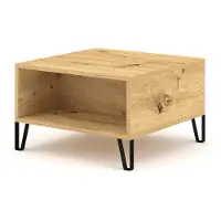 Vivaldi Table basse carrée BILBAO coloris chêne artisan 60x60 x37 cm