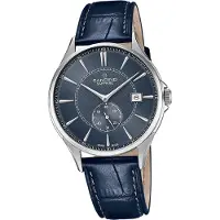 Candino Cuir Hommes Montre analogique Casual Montre bleu foncé Classic D2UC4634/5