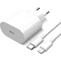 Apple Adaptateur secteur USB-C de 20 W avec câble Lightning Power Delivery, blanc