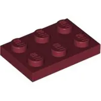 LEGO 2x3 plaques 3021 - 10 pièces rouge foncé