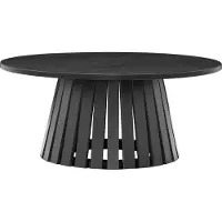 Happy Garden Table basse ronde 80cm style scandinave noire LIV