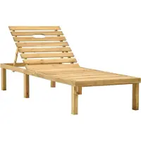 Syfax Chaise longue Bois de pin imprégné