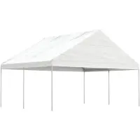 vidaXL Stabli Möbel Pavillon avec toit blanc 4,46x5,88x3,75 m Polyéthylène - Pavillons & Tentes de réception CC7025632 2parcel