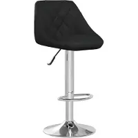 Syfax Tabouret de bar Noir Similicuir