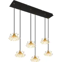 Globo Lighting Lampe à suspendre métal noir mat, 6x G9 LED
