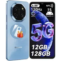 Blackview Smartphone Wave 10C sans abonnement, Android 16, 6,88 pouces, 120 Hz, 1080p, double SIM, Face ID, 5 000 mAh, Gemini AI, DokeOS 5.0, 1080p, 4G
