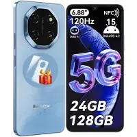 Blackview Smartphone WAVE 10 sans abonnement, Android 16, 32 + 128 Go, double SIM, 120 Hz, 6,88 pouces, 32 MP, Live Photos, 5 000 mAh, Face ID, Wi-Fi 5G, Doke OS 5.0