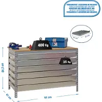 Simonwork (bancos De Trabajo) Établi Bt5 6box 842x910x610 Mm