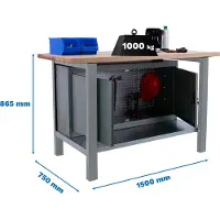 Simon Rack Simonwork (bancos De Trabajo) Bt6 Pro Workbench 865x1500x750 Mm Argenté