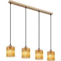 Nowa Lampe à suspendre métal doré antique, 4x E14