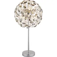 Globo Lighting Lampe de table en métal chromé, 8 ampoules LED G9