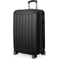 Hauptstadtkoffer Spree - Valise à roulettes 65 cm avec extension, valise rigide, valise enregistrée 20 kg 4 roulettes, valise rigide TSA, 74 L, noir