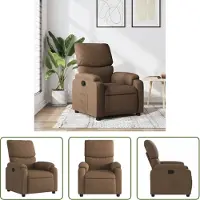 The Living Store fauteuil inclinable tissu marron