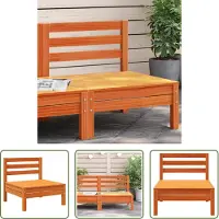 The Living Store Canapé de jardin sans accoudoirs pin massif brun cireux
