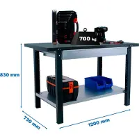 Simon Rack Simonwork (bancos De Trabajo) Bt6 Pro Box Workbench 830x1200x730 Mm Argenté