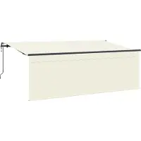 vidaXL Store rétractable Crème 350 x 200 cm Polyester et aluminium