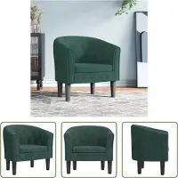 The Living Store Chaise club en velours vert foncé