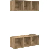 Syfax Ensemble meuble TV 2 pcs Chêne artisanal Bois d'ingénierie