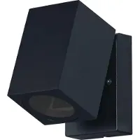 Osram ENDURA Classic Cube ADJ WALL Applique murale d'extérieur, noir, culot GU10 (max 35W), peut être équipée d'une ampoule simple ou intelligente, tête de lampe orientable, classe de protection IP44