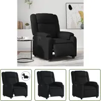 The Living Store Fauteuil relax électrique noir similicuir