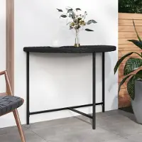 Prolenta Maison Exclusive - Table de jardin noire 100 x 50 x 75 cm en rotin synthétique