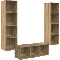 Syfax Ensemble meuble TV 3 pcs Chêne artisanal Bois d'ingénierie