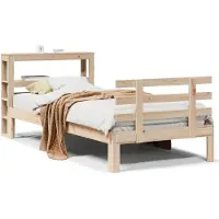 Syfax Cadre de lit avec tête de lit sans matelas 90x190 cm