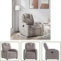 The Living Store fauteuil inclinable tissu taupe