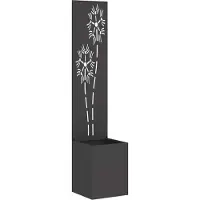 Syfax Écran de confidentialité de jardin Floral Noir 32 x 150 cm