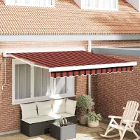 Prolenta Maison Exclusive - Store banne rétractable orange et marron 300 x 250 cm