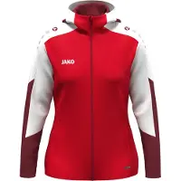 Jako Veste à capuche femme Dynamic - 6870D, Couleur:rouge/blanc/rouge foncé, Taille:S (34/36)