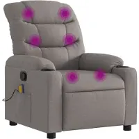 Sonstiges Fauteuil de massage inclinable Taupe Tissu