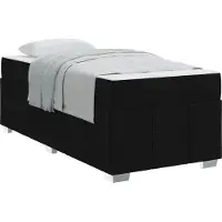 vidaXL Cadre de lit avec matelas Noir 80 x 200 cm Tissu
