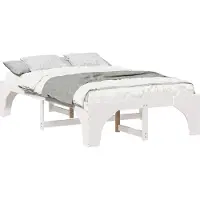 Syfax Cadre de lit Blanc 120 x 190 cm Pin massif
