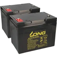 Kung Long Ensemble de batteries 24V 75Ah, compatible avec les modèles Meyra / Ortopedia Touring 970 – 2 batteries KPH75-12NE M6 AGM