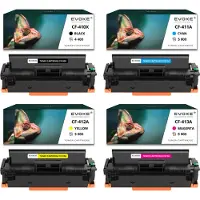 Evoke 4x toner pour HP CE410X CF380X CE410X CF380X CC530A CMYK = noir + bleu + rouge + jaune | Remplacement pour LASERJET M351a M375nw M451dn M475dn