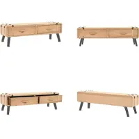 vidaXL Armoire TV en bois massif de sapin 120x33x35 cm - Armoire TV - Armoire TV en bois - Meuble TV