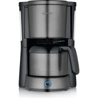 Severin KA 9343, Cafetière filtre, 1 l, café moulu, 1000 W, noir, acier inoxydable