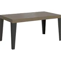 Itamoby Table Extensible 160/420X90 Cm Flame Premium Gris Tourterelle Avec Pieds Anthracite
