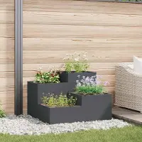 Prolenta Maison Exclusive - Pot de fleurs de jardin anthracite 80 x 80 x 60 cm en acier