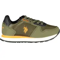 U.s. polo assn. Chaussures de sport pour enfants, de couleur verte, au design élégant et avec des détails contrastants