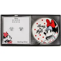Peershardy Minnie - Coffret cadeau - Boucles d'oreilles + Plateau à petits objets