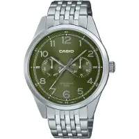 Casio Mtpe340d3avdf 42mm 5atm Quartz Analogical Watch Argenté Homme