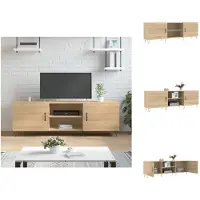 vidaXL Armoire TV Chêne Sonoma 150x30x50 cm Bois composite - Meuble TV