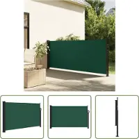 The Living Store Store latéral extensible vert foncé 120x500 cm