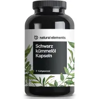 Natural Elements Huile de nigelle originale Nigella sativa – 400 gélules – 1 000 mg d'huile de nigelle/jour